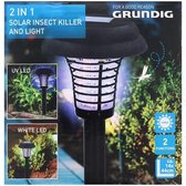 Grundig solar insectenverdelger en lamp - Insecten - Verdelger - Insectenverdelger - Verlichting - Lamp - UV LED - White LED - 2 Functies - Solar - Gratis Verzending