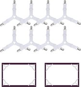 Lakenspanners - Zinaps verstelbare lakenbanden, 8-pieces lakenbanden met metalen clips, 3-weg verstelbare driehoeksblad riemen, elastische lakenclips voor beddengoed, matrashoezen,