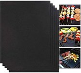 BBQ Matje Grill Mat - Zinaps Set van 5 BBQ Grill Matten 50 x 40 cm extra groot voor grillen en bakken, grill & bakmatten, anti-stick grill en bakmat, herbruikbaar, pfoa gratis tot 500F (260 °
