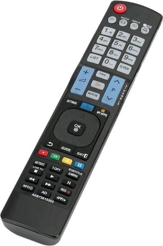 LG afstandsbediening voor alle LG | LCD | LED | SMART | APPS televisie's [ TV ] - zwart - Merkloos