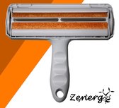 Zenergy Luxe Huisdierhaar verwijderaar - Hondenhaar - Kattenhaar - Pluizenborstel - Ontharingsborstel - Premium handvat - Huisdier - Oranje