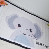 Speelkleed olifantje 195 x 145 - LiefBoefje - Groot Speelkleed Baby - Speelmat Kinderen - Babymat XL - Kindervloerkleed - Kraamcadeau - Speelkleed Kinderen - 50+ design speelkleden