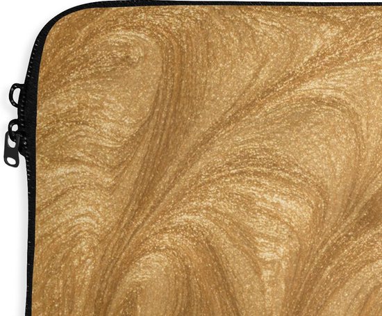 Pochette ordinateur 13 pouces 34x24 cm - Cercles avec motif - Pochette Macbook & Laptop Peinture or en forme de cercle - Pochette ordinateur portable avec photo