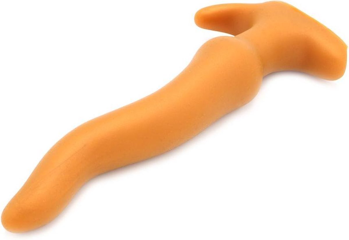 Gold Play - Soft Liquid Siliconen Anaal Dildo - Wave - Goud M
