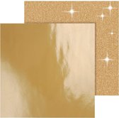 Design Papier - Goud - 30,5x30,5 cm - 120+128 grams - Vivi Gade - 2 vellen