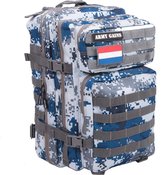 ARMY GAINS | Backpack BLUE DIGITAL | 45L - Sporttas - Schooltas - Rugzak  - 45 Liter - Waterafstotend - Outdoor Wandel Rugzak - Extra Stevig - 900D Nylon - Scheurbestendig - AGN Zi