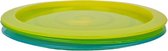 Kinder borden / bordjes RICK - Kinderservies - Blauw / Groen /  Geel - Kunststof - Ø 18.5 cm - Set van 3
