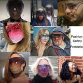 Face shield - Zonnebril - Mannen en Vrouwen - Gekleurd - Spatmasker - gezichtsbescherming - Geel/Bruin