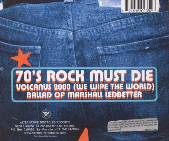 Lard - 70's Rock Must Die (CD) - Lard
