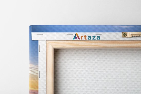 Artaza - Peinture sur toile - Avion dans les nuages au coucher du soleil - 90 x 90 - Groot - Photo sur toile - Impression sur toile