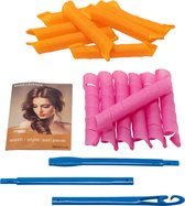 Krulspelden - Haarrollers - Hair Curler - Volledige set - Oranje - Roze