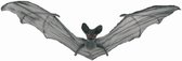 Halloween - Horror hangdecoratie vleermuis grijs 50 cm - Halloween decoratie dieren - Halloween/horror thema versiering