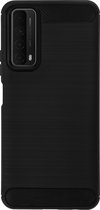 BMAX Carbon soft case hoesje voor Huawei P Smart 2021 -  Soft cover - Telefoonhoesje - Beschermhoesje - Telefoonbescherming - Zwart