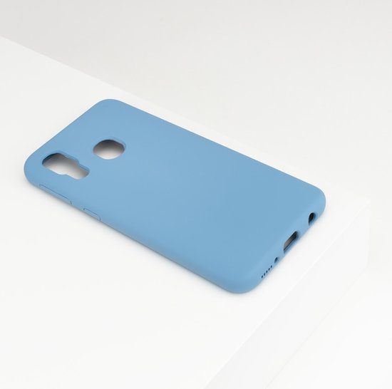 BMAX Siliconen hard case hoesje geschikt voor Samsung Galaxy A40 - Hard Cover - Beschermhoesje - Telefoonhoesje - Hard case - Telefoonbescherming - Blauw