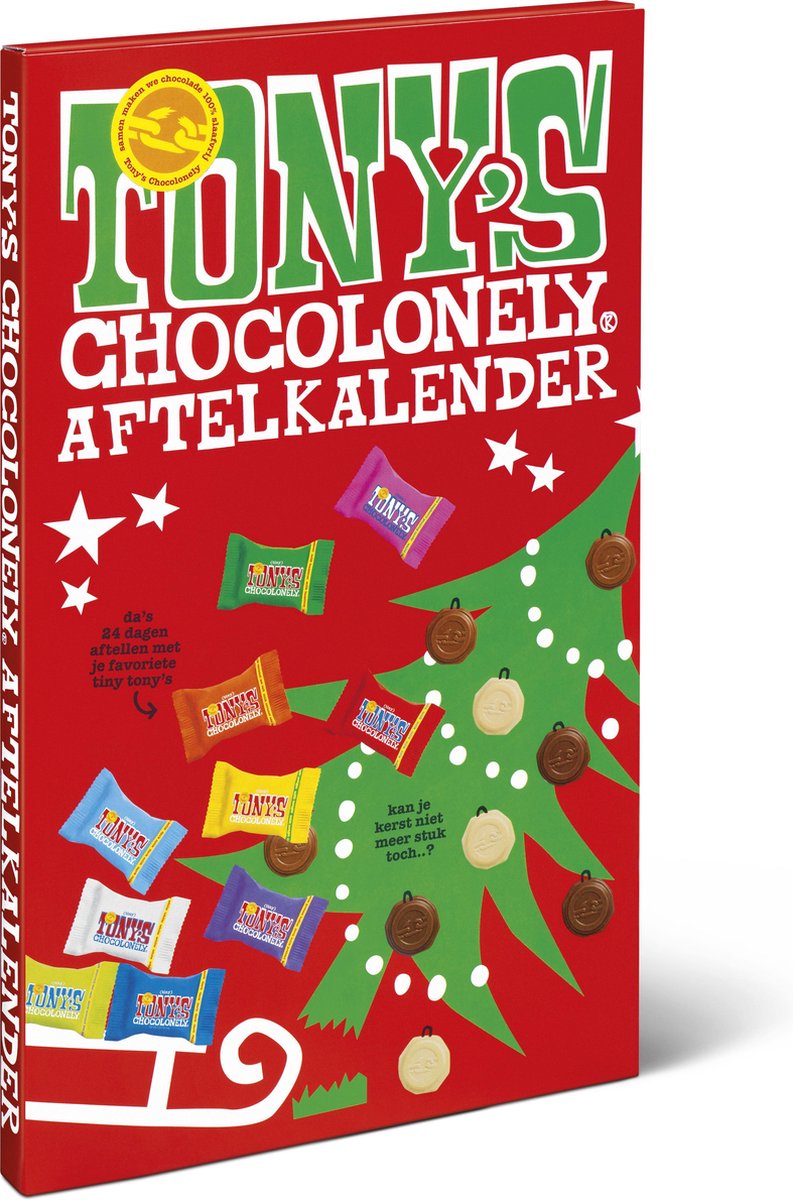 Tony's Chocolonely MEGA Kerst Aftelkalender - Chocolade Adventskalender