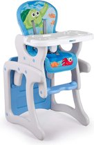 Kinderstoel 3W1 Peuterstoel grijs - blauw