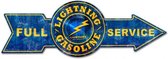 Full Service Lightning Gasoline Pijl Zwaar Metalen Bord - 80 x 28 cm