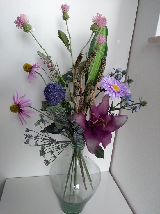 Bouquet en soie / fleurs artificielles lilas-rose-violet | bol.com