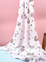 Louka swaddle regenboog en druppel - hydrofiel doek XL - 120x110 cm
