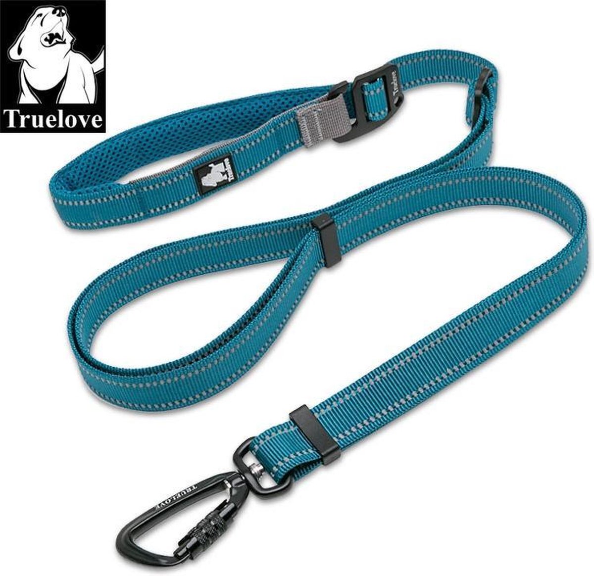 Truelove hondenriem - Honden - Riem - Uitlaten - Wandelen - Rennen - Joggen - Petrol Blauw