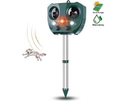 Kattenverjager - Diervriendelijke Ultrasone Dierenverjager op Zonne Energie - Waterbestendig - Katten verjager - Vogelverjager - Inclusief Lader - Vogelverjager - Ongedierteverjager - Tuin - Katten - Honden - Vogelverjager