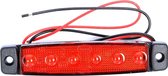 24V LED zijmarkering 6 led rood