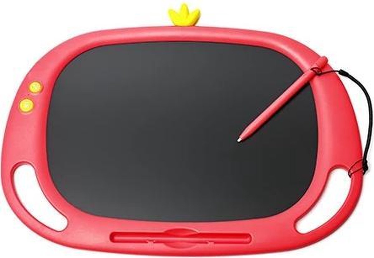 Blossombel 13" LCD Teken en schrijfscherm - tablet voor kinderen - speelgoed - cadeau - school- studie -koraal roos- extra stylus - extra pen en batterij