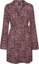 Vero Moda VMNADIA L/S WRAP DRESS EXP GA Black Dames Jurk - Maat M