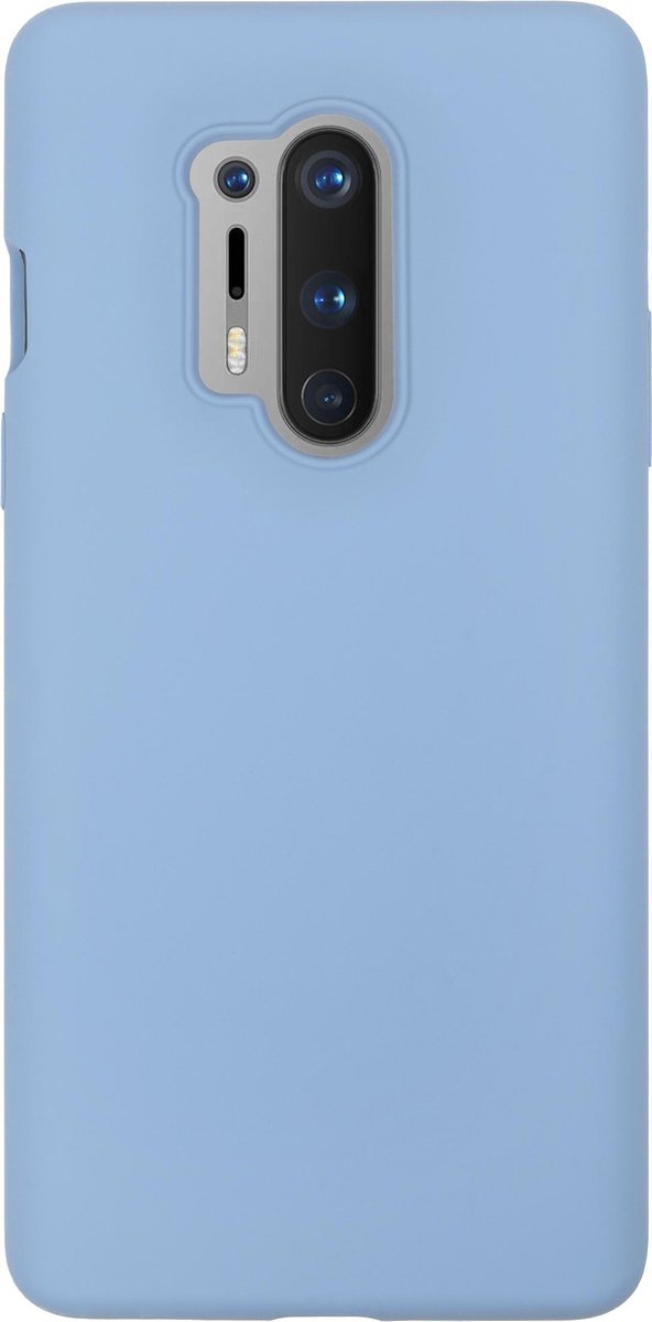 BMAX Siliconen hard case hoesje geschikt voor Oneplus 8 Pro / Hard Cover / Beschermhoesje / Telefoonhoesje / Hard case / Telefoonbescherming - Blauw