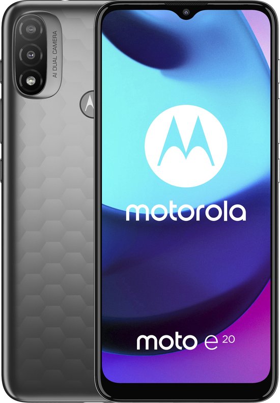 Motorola Moto e20 grijs