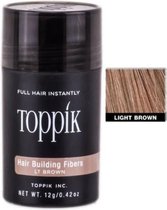 Toppik - haarpoeder - haarpoeder volume - kale plekken haar - Volumepoeder -  Licht bruin -  27.5 gram - semi-permanente haarkleuring-
