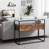 Console tafel glas industriële look