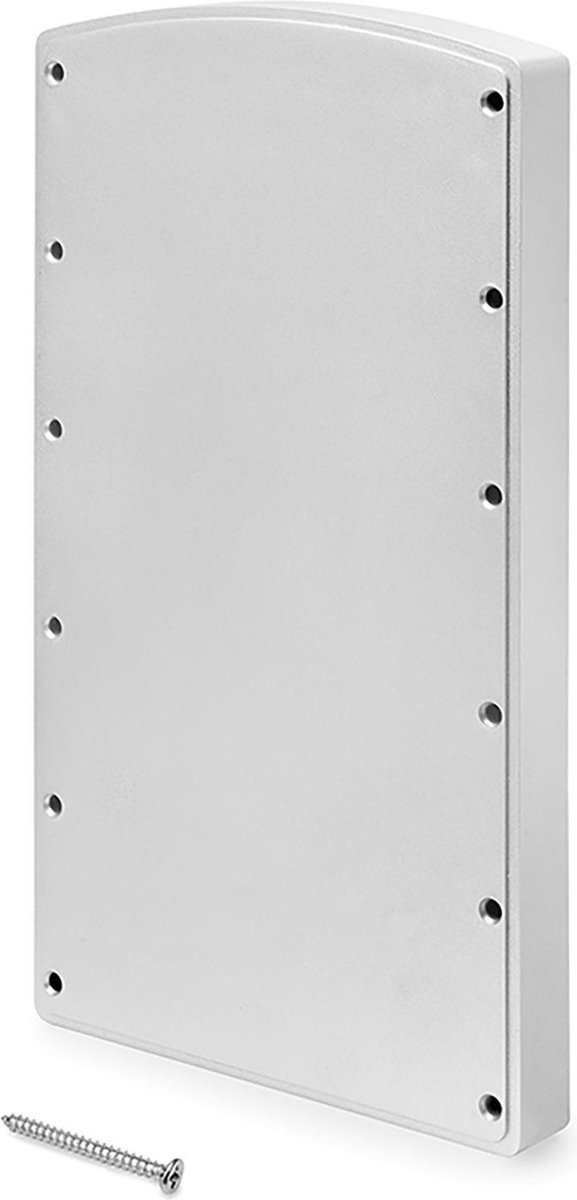 Emuca Zijsupplement lateraal voor de opvouwbare garderobestang Hang, Kunststof, Metallic grijs, 2 un