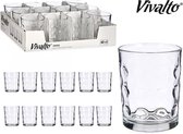 Glazenset met stippen - 6 stuks - 40cl - Waterglas/longdrink/Whiskey