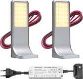 LED onderbouwverlichting keuken Tumba - keukenverlichting / verlichting keukenkastjes - 3,5W / touch / dimbaar / 230V / warmwit - set van 2 stuks
