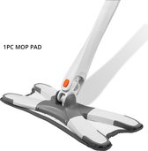 X-type Microfiber Vloer Mop Doek Vervangbare Hand Gratis Cleaner Wassen Platte Mop Huis Schoonmaken Tool Handleiding Extrusie Luie Mop With 1PC Mop Pad