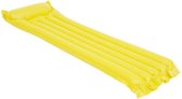 Luchtbed, geel 183x69cm / ligmat / Watermat met hoofdkussen / waterluchtmatras voor een person.