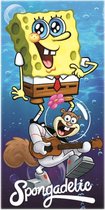 Badhanddoek Spongebob - Strandlaken Spongebob - 70x140cm - Badlaken Spongebob - 100% katoen - Handdoek kinderen