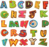 Kleurijke Strijkemblemen Kinderen 26 stuks - Alfabet - Letters Stof Applicatie - Geborduurd - Kids - Schattig - Lief - Kleding - Badges - Schooltas - Strijkletters - Strijk Embleem - Kleding