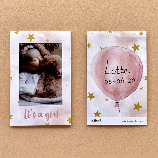 Cadres d'autocollants Fujifilm mini instax, anniversaire "bébé fille", par  20 pièces | bol.com