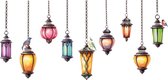 ElitDeco Verwijderbare Muursticker | Vintage Lamps - 60x90CM | Muurdecoratie | Wanddecoratie | Raamsticker |