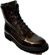 Durea Veterboot 9722 185 Wijdte H Cognac Zwart Lak - 6 / 39