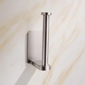Luxe WC rolhouder zonder schroeven | Sterk Zelfklevend | toiletrolhouder | Badkamer - Accessoires | Modern design | Zilver