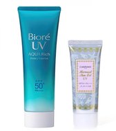 Biore UV Aqua Rich Watery Essence SPF 50+ PA++++ 85g + Canmake Mermaid Skin Gel UV SPF50+ PA++++ 40g VALUE SET