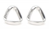 Driehoek oorbellen - 925 Sterling zilver - Oorknopjes, stekers - Inclusief sieraden kaartje - Damesdingetjes