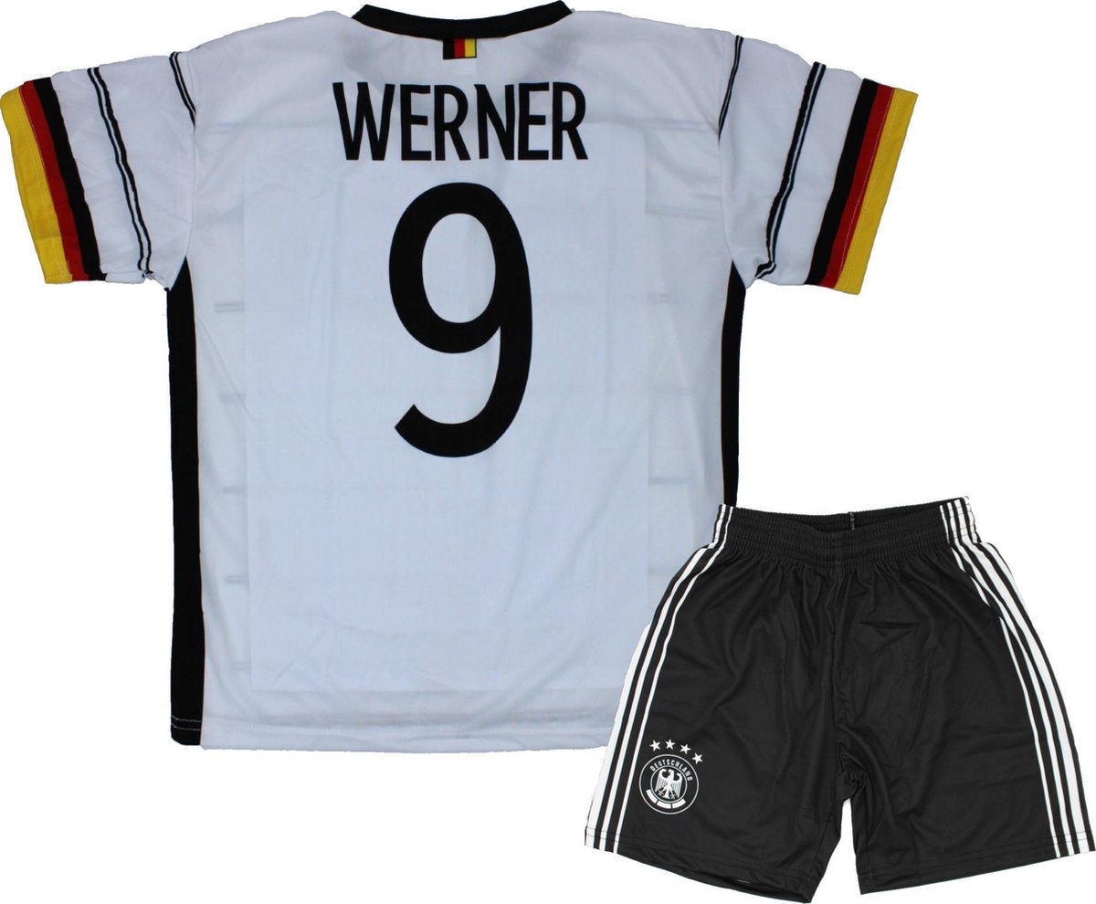 Timo Werner Duitsland Thuis Tenue 2021-2022 | Replica Voetbal Shirt + broekje set - EK/WK voetbaltenue - Maat L