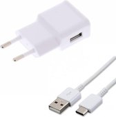 USB stekker – 2A stekker – USB adapter – 1 meter USB C kabel - oplader Sony Xperia 1 5 10 II L3 L4 XA1 XA2 XZ XZ1 Z2 Compact