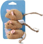 Mini Muisjes Premium - 3 stuks - Katten Speelgoed - Nep Ratten - Pluizig  - Kitten Speeltje - Speelgoed voor Huisdieren - Kattenspeeltje - Speeltjes - Speelmuis