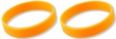 15x Siliconen armbandjes neon oranje