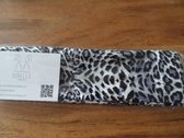 Bandeau haarband met ijzerdraad voor volwassenen: tijgerprint zwart, paars (303)